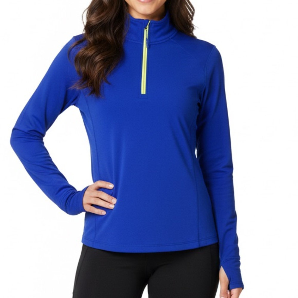 Athleta Women’s Blue Half-Zip Pullover Jacket Size Small Running Yoga Activewear